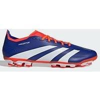 adidas Unisex Predator League 2G/3G Football Boots Artificial Grass Shoes, Lucid Blue/Cloud White/Solar Red, 11 UK