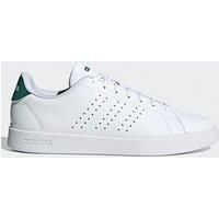 adidas Men/'s Advantage 2.0 Shoes, Cloud White/Core Black/Green, 4 UK