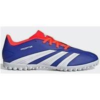 adidas PREDATOR CLUB Football boots Turf Shoes, Lucid Blue/Cloud White/Solar Red, 6 UK