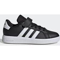 adidas Grand Court 2.0 Shoes Children Tennis, Core Black/Cloud White/Core Black, 12.5 UK Child