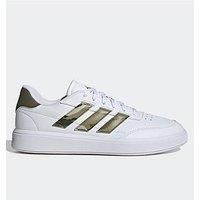 adidas Men/'s COURTBLOCK Shoes, Cloud White/Olive strata/Shadow Olive, 7 UK