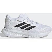 adidas Unisex RUNFALCON 5 Kids Non-Football Low Shoes, Cloud White/core Black/core Black, 12 UK