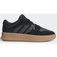 adidas Court 24 Shoes, Leather Upper, Black
