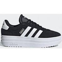 adidas Women/'s VL Court Bold Shoes, Core Black/Cloud White/Cloud White, 8 UK