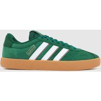 adidas Men/'s VL Court 3.0 Shoes, Dark Green/Cloud White/Burgundy, 12 UK