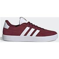 adidas Men/'s VL Court 3.0 Shoes, Shadow Red/Cloud White/Shadow Red, 8 UK