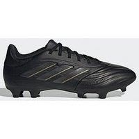 adidas COPA Pure II League Football Boots Firm Ground, Core Black/Carbon/Gold Metallic, 8 UK