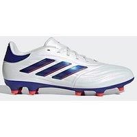 adidas COPA Pure II League Football Boots Firm Ground, Cloud White/Lucid Blue/Solar Red, 8 UK