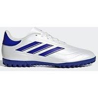 adidas Unisex COPA Pure II Club Football Boots Turf Shoes, Footwear White/Lucid Blue/Solar RED, 9.5 UK