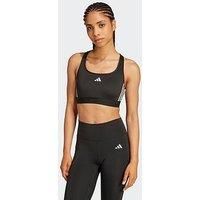 Adidas Powerreact Training Medium-Support Hyperglam Sports Bra - Black