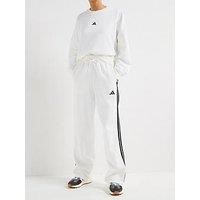 Adidas Sportswear Womens Essentials 3-Stripes Fleece Joggers - White