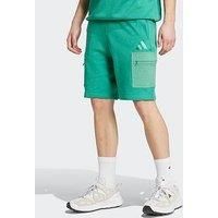 Adidas Sportswear Men'S All Szn French Terry Colourblock Shorts - Semi Court Green