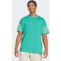 Adidas Sportswear Mens All Szn Colourblock T-Shirt - Green