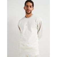 Adidas Sportswear Mens All Szn French Terry Colourblock Crew Sweatshirt - Off White