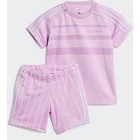 Adidas Originals Infant Unisex Shorts And Tee Set - Purple