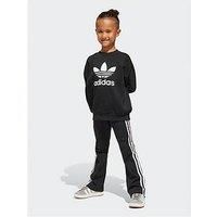 Adidas Originals Kids Unisex Loose Crew Flared Legging Set - Black