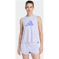 adidas Women/'s Train Essentials Big Performance Logo Training Tank Top, Violet Tone/semi Cobalt Blue, L