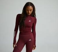 adidas Womens Hyperglam Full Zip Top - Red - Size L