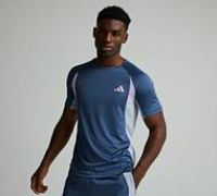 adidas Tech Apparel Colorblock T-Shirt, Recycled Polyester, Blue