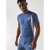 adidas Tech Apparel Colorblock T-Shirt, Recycled Polyester, Blue
