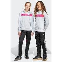 Adidas Youth Tiro Essentials Tracksuit - Grey/Pink