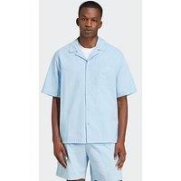 Adidas Originals Men'S Essentials Seersucker Short Sleeve Shirt - Clear Sky