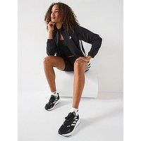 Adidas Womens Train Essentials 3 Stripe Woven Jacket - Black