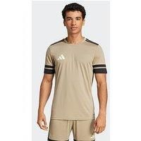 adidas Men/'s SQUADRA25 Jersey Short Sleeve, Blanch Cargo/Black/Warm Vanilla, S