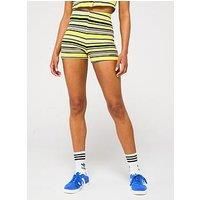 Adidas Originals Women'S Striped Towel Shorts - Yellow