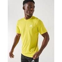 adidas Men/'s Train Essentials Training Tee, Pure Sulfur/White, XXL
