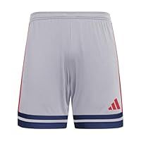 adidas Men/'s SQUADRA25 Short, Glory Grey/Team Navy Blue 2/Pure Ruby, XL