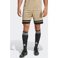 adidas Men/'s SQUADRA25 Short, Blanch Cargo/Black/Warm Vanilla, L