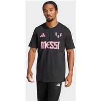 Adidas Mens Messi Name And Number Tee -Black