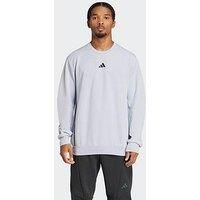 adidas Designed for Training Crew Sweatshirt, Recycled Polyester, Grey