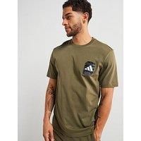adidas Men/'s Camouflage Woven Graphic T-Shirt, OLISTR, S, Olistr, S