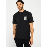 Adidas Sportswear Men'S Camo Woven Graphic Tee - Black