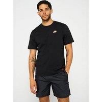 adidas Men/'s Lounge Mini Embroidery Graphic T-Shirt, Black, S