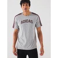 Adidas Sportswear Men'S Codes Collegiate Linear Graphic Tee - Medium Grey Heather