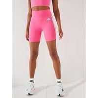 adidas Female Optime Essentials 3Stripes Short Leggings S 5 inch