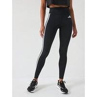 adidas Women/'s Optime Essentials 3 Stripes 7/8 Leggings, black/white, M