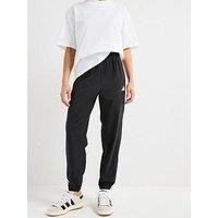 adidas Women/'s Train Essentials 3-Stripes Woven Pants, Black/White, XXL