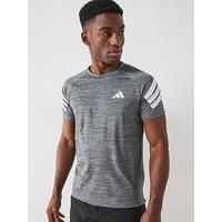 Adidas Mens Training Gym+ 3 Stripe T-Shirt - Black