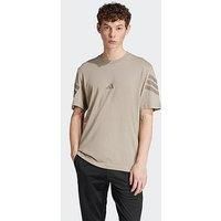 Adidas Sportswear Mens Future Icons 3-Stripe T-Shirt - Beige