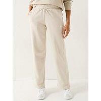 adidas Women/'s Essentials Small Logo Feel Cozy Open Hem Pants, Wonder Alumina/White, XL
