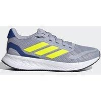 Adidas Boys Junior Runfalcon 5 Trainers - Grey - Silver/Lemon/Royal Blue