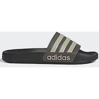 Adidas Sportswear Unisex Adilette Shower Slides - Brown - Charcoal/Putty Grey/Carbon
