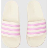 adidas Off-White Multi Adilette Shower Girls Junior Slides
