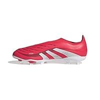 adidas Unisex Predator League Laceless Firm Multi Ground Football Boot, Lucid Red/Cloud White/Core Black, 12 UK