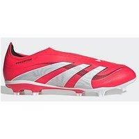 adidas Unisex Predator League Laceless Firm Multi Ground Football Boot, Lucid Red/Cloud White/Core Black, 9.5 UK