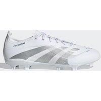 adidas Predator League Firm/Multi-Ground Boots, Synthetics Upper, White